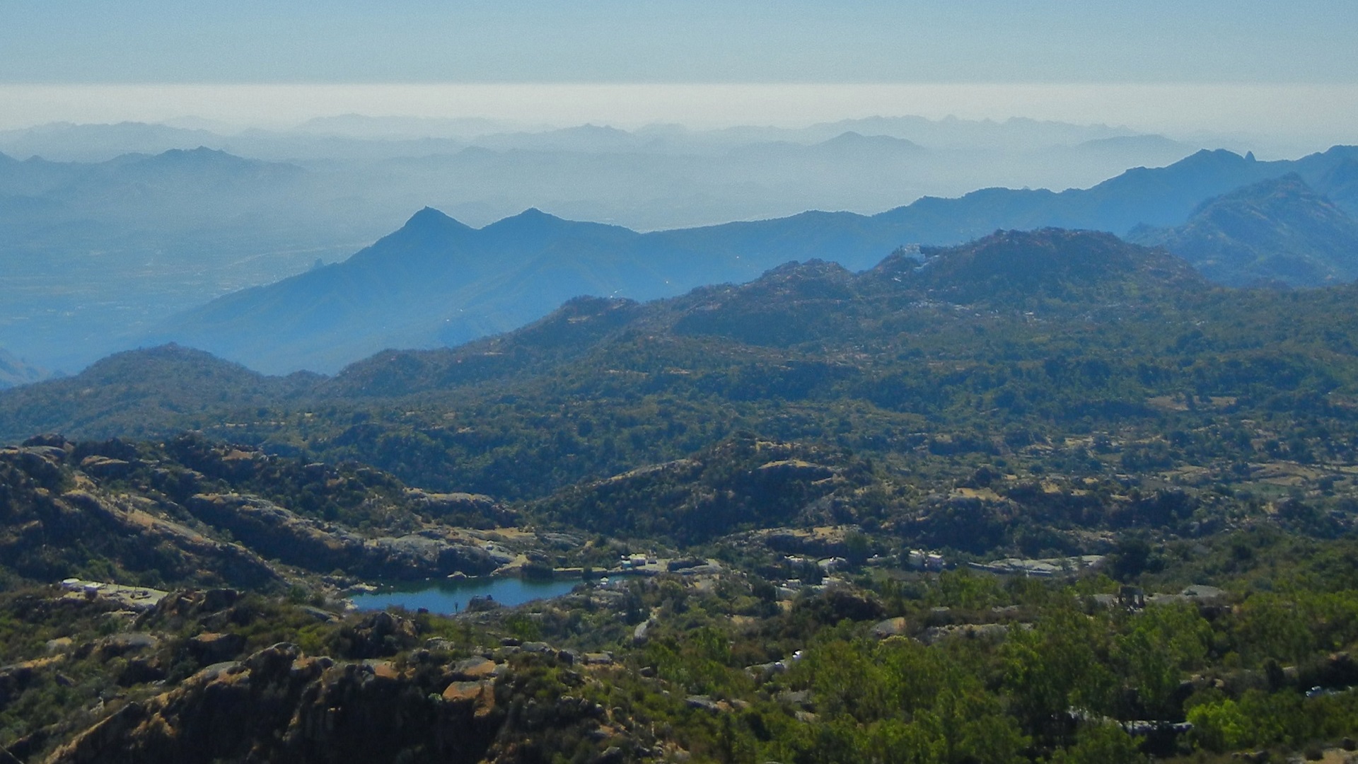 Panoramic view of Aravalli mountain range