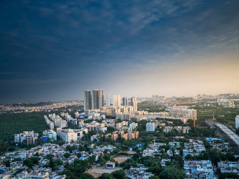 Urban sprawl encroaching on Aravalli forest